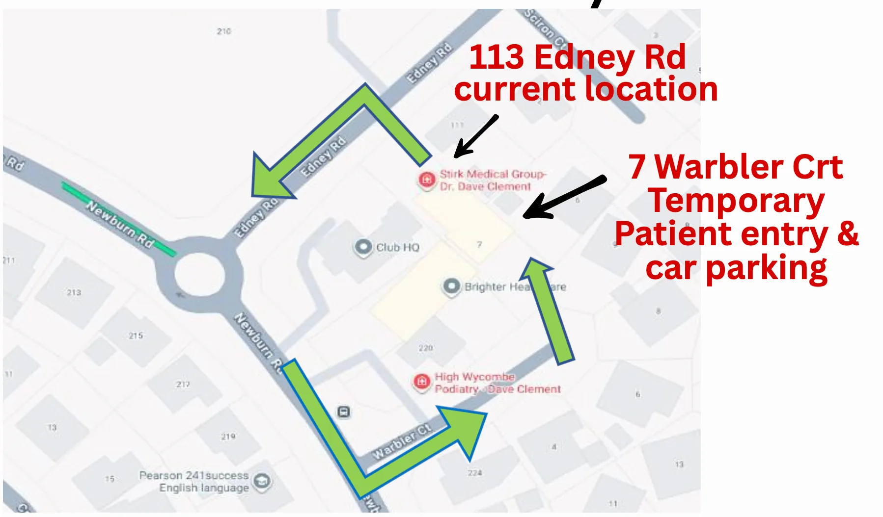 Edney Road Temporary Entrance